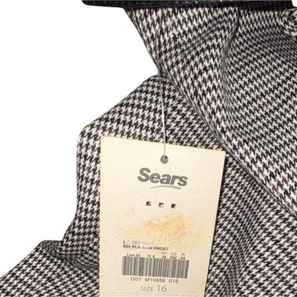 Covington Womens Easy Care Houndstooth Belted Pants-Size 16-NWT - Picture 8 of 8